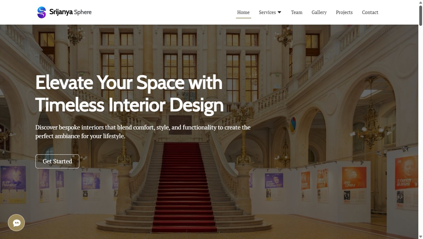 A sleek interior design website featuring our story, services, team, projects, and gallery—enhanced by parallax effects, testimonials, and easy contact options. preview